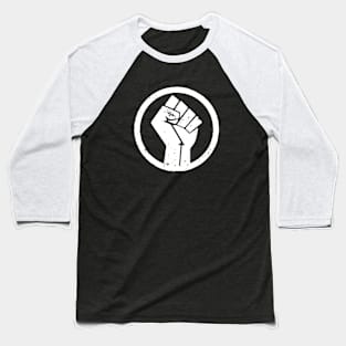 Black Lives Matter (BLM) Fist of Power and Social Justice Design Baseball T-Shirt